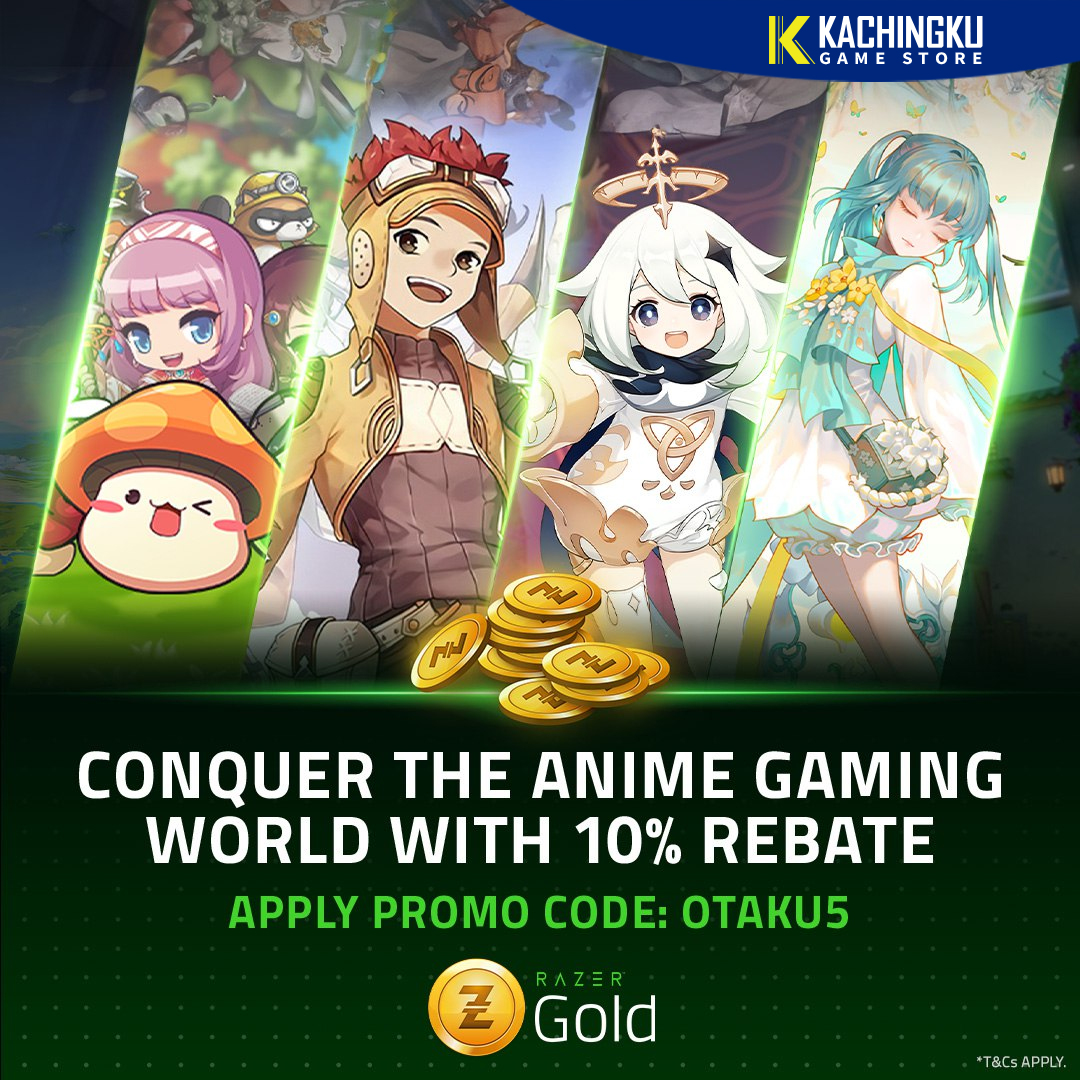 Calling all anime enthusiasts! It's time to embark on an epic gaming journey with #RazerGoldMY: Elevate your gaming experience with 10% rebate on your favourite anime game titles.
