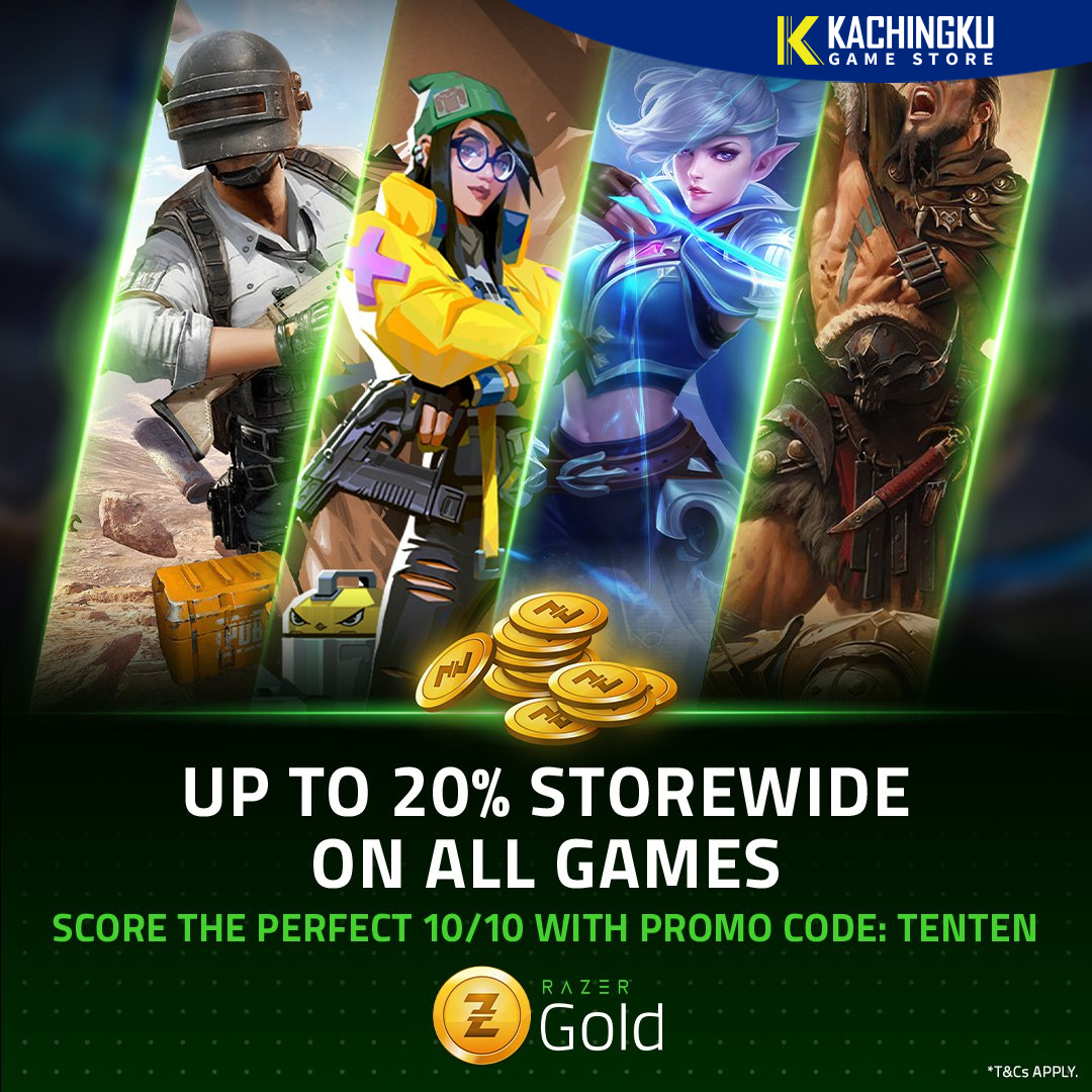 Gamers, look no further for the ultimate gaming deal this October. Whether you're into action-packed solo adventures or epic multiplayer battles, you can now enjoy your favorite games with an incredible 10% rebate storewide with #RazerGoldMY!
